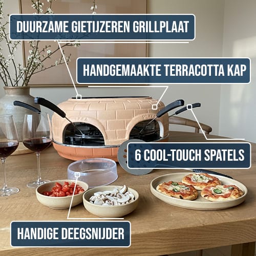 BluMill Terracotta Pizza Oven met Grill