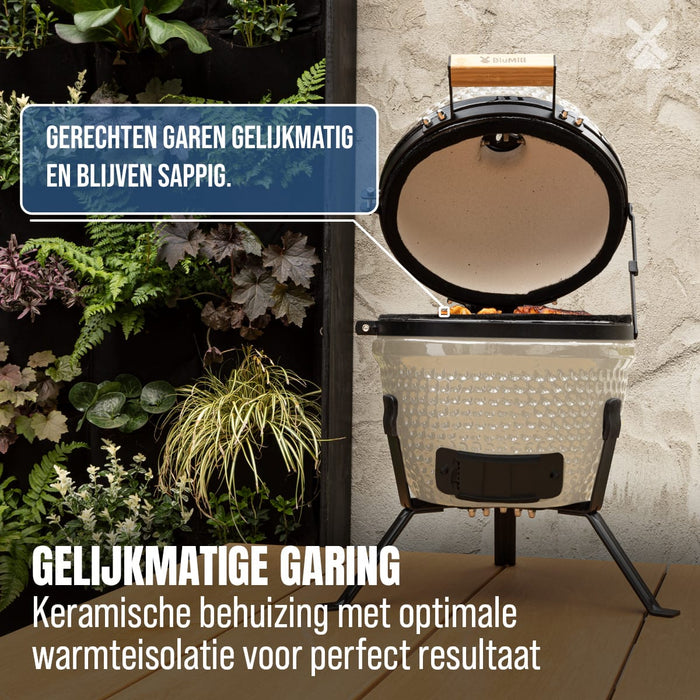BluMill Kamado Mini Barbecue Grill met Thermometer