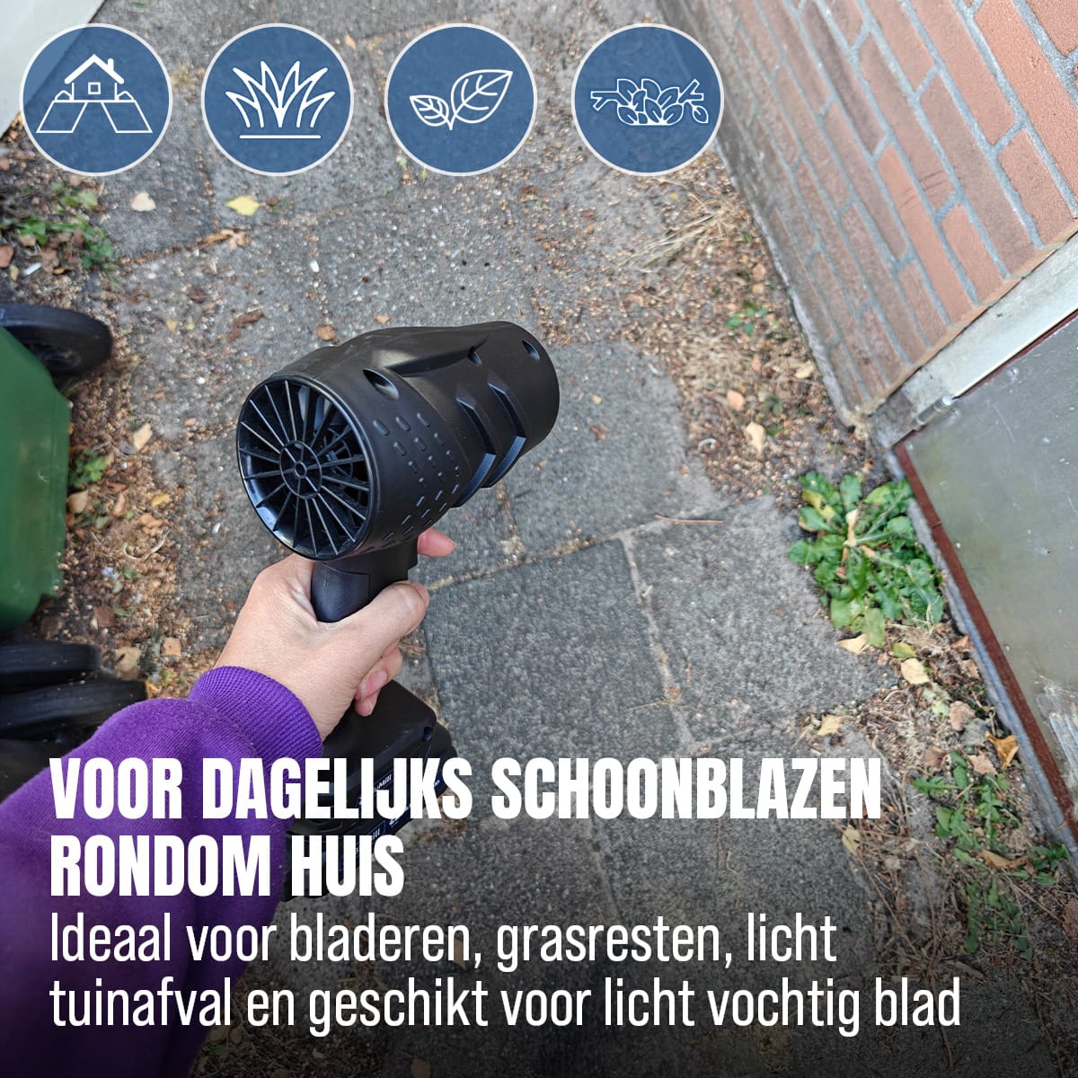BluMill Turbo Draadloze Bladblazer op Accu