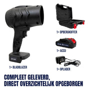 BluMill Turbo Draadloze Bladblazer op Accu inhoud pakket