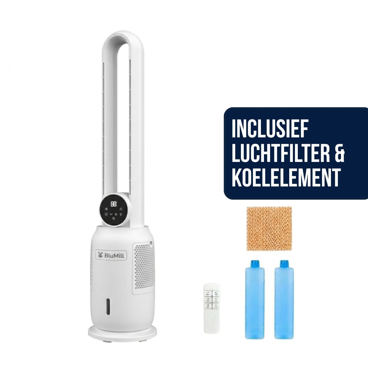 4-in-1 Luchtkoeler, Ventilator, Luchtbevochtiger en Luchtreiniger