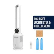 4-in-1 Luchtkoeler, Ventilator, Luchtbevochtiger en Luchtreiniger