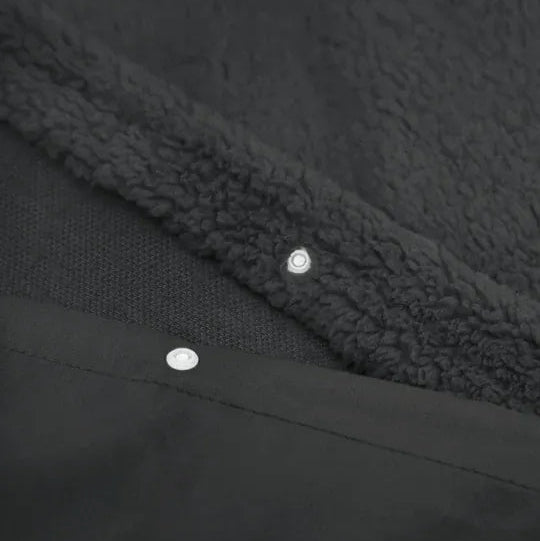 Teddy dekbedovertrek - Antraciet 200 x 220
