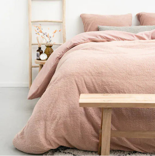 Teddy dekbedovertrek - Roze