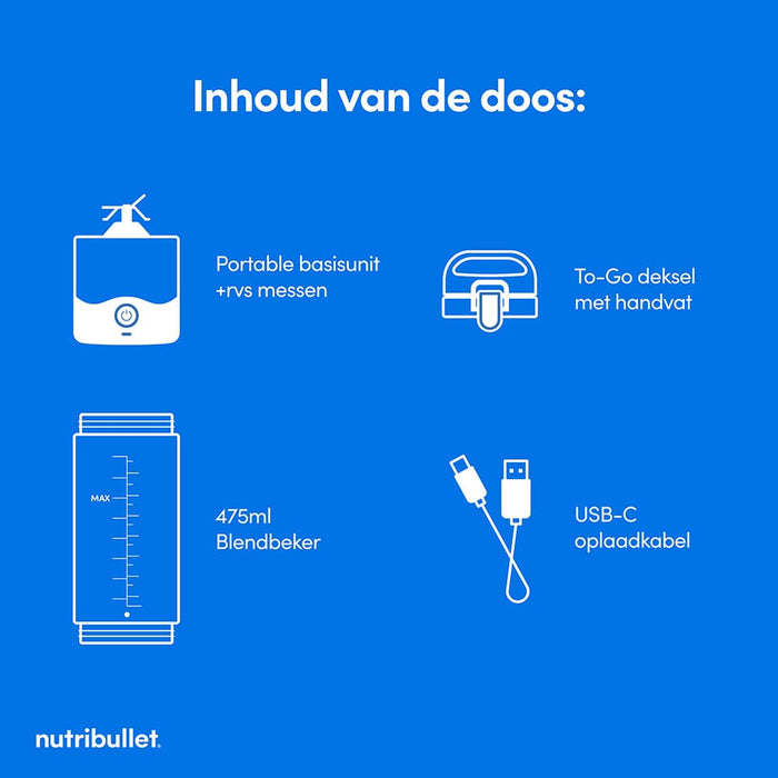 nutribullet Portable Draadloze Mini To-Go Blender
