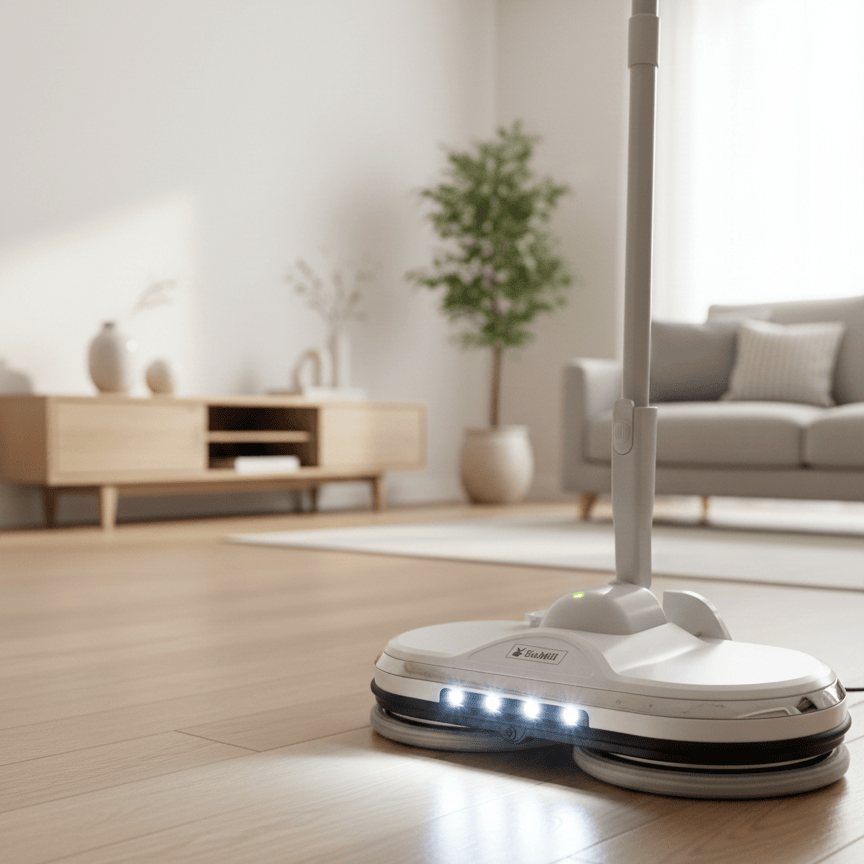 BluMill Draadloze Elektrische Dweil met Sprayfunctie en LED-verlichting