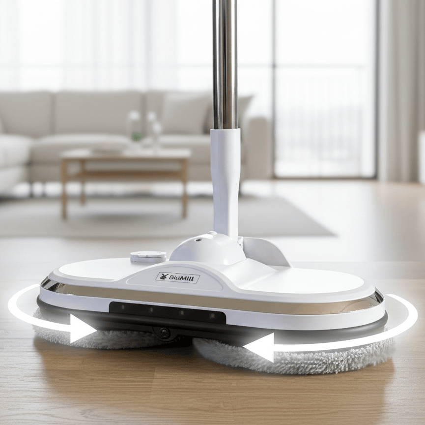 BluMill Draadloze Elektrische Dweil met Sprayfunctie en LED-verlichting