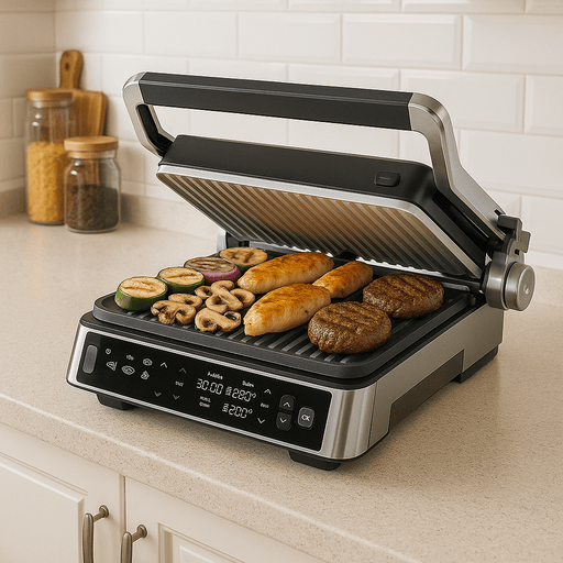 Multifunctionele Genius Chef contactgrill met 10 programma's