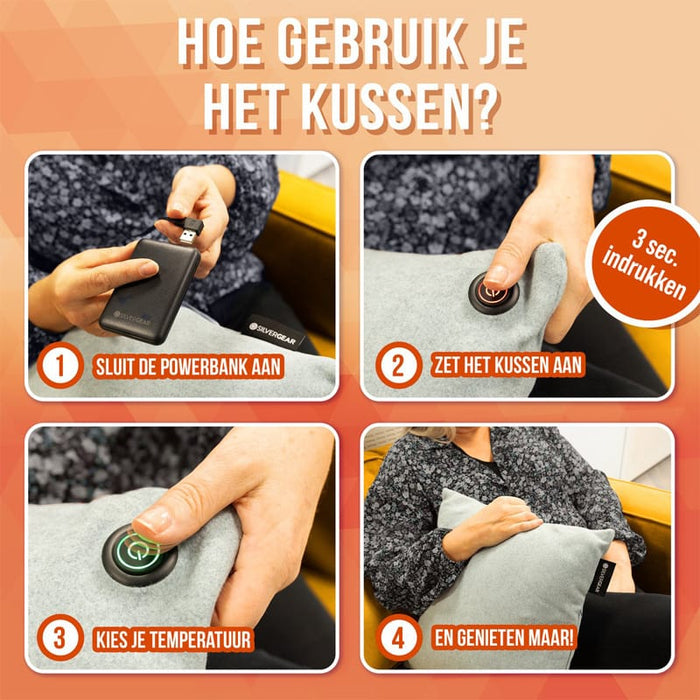 Oplaadbaar warmtekussen - olijfgroen