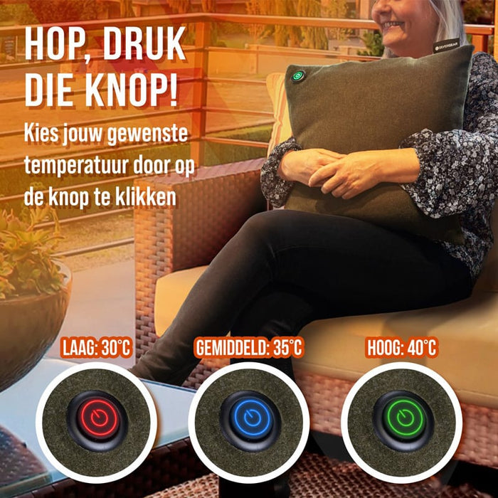 Oplaadbaar warmtekussen - olijfgroen