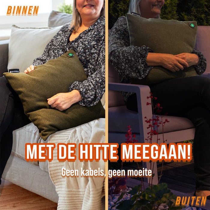 Oplaadbaar warmtekussen - olijfgroen