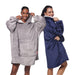 HOMIE Hoodie - Set van 2 hoodie-dekens grijs en blauw