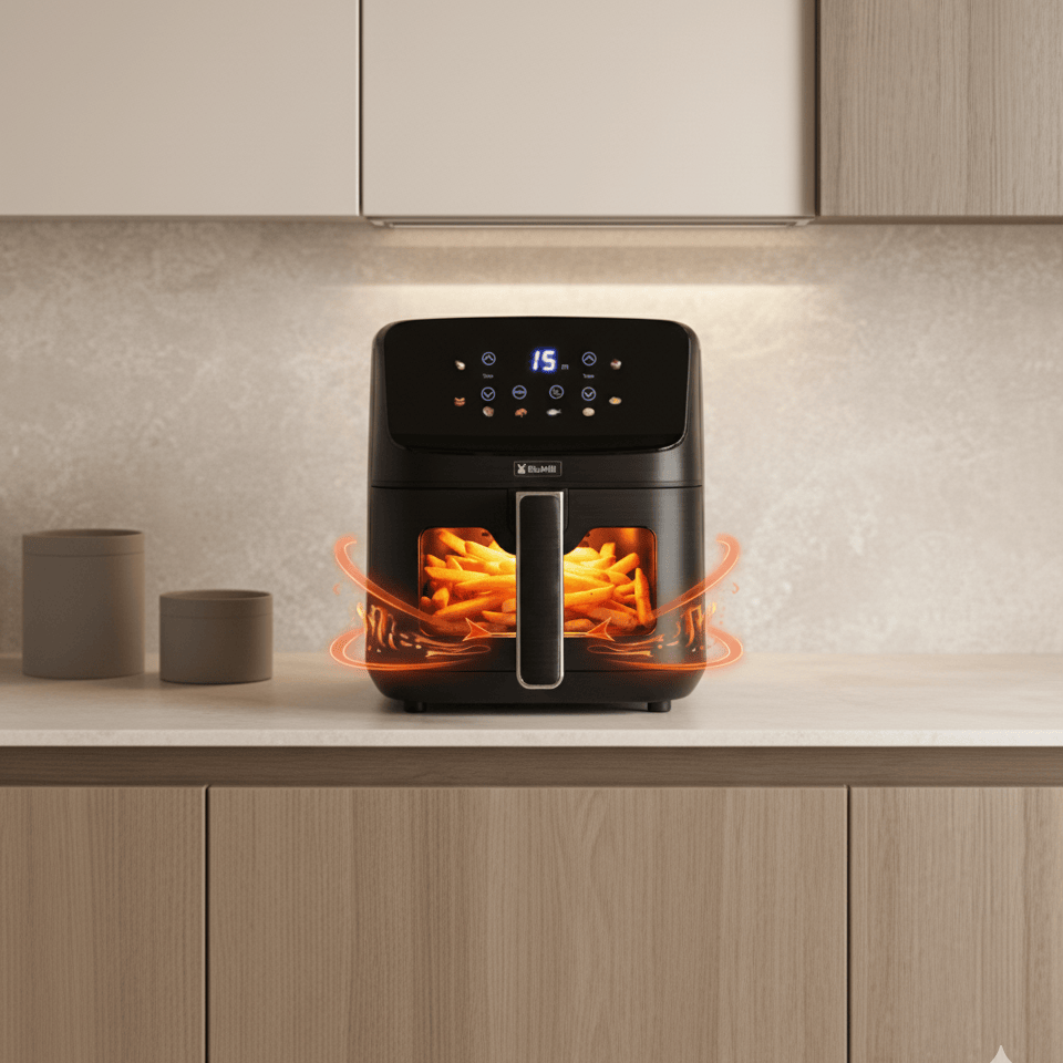 BluMill ColorTouch Airfryer 4,5L met 8 programma's