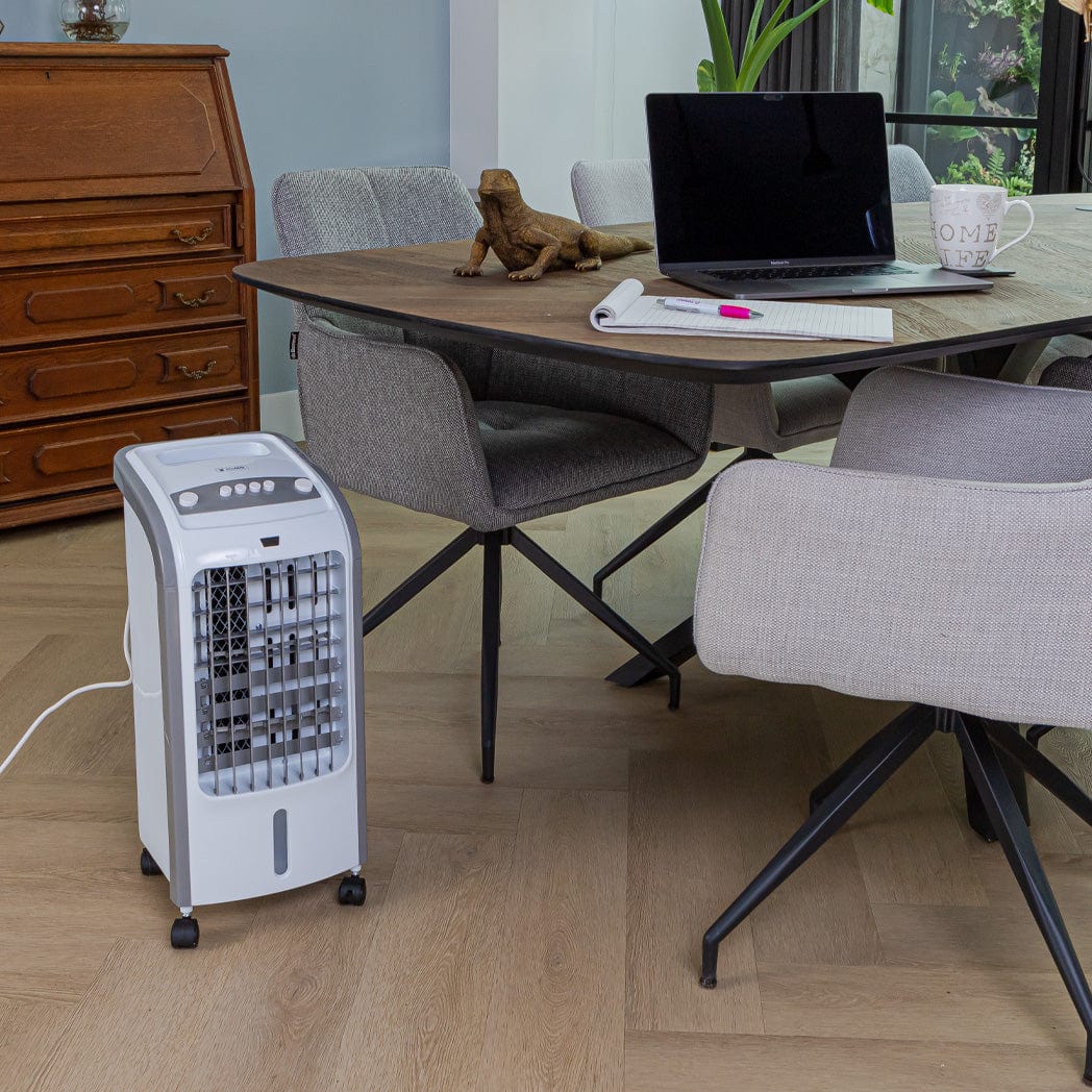 BluMill compacte verrijdbare luchtkoeler in huis