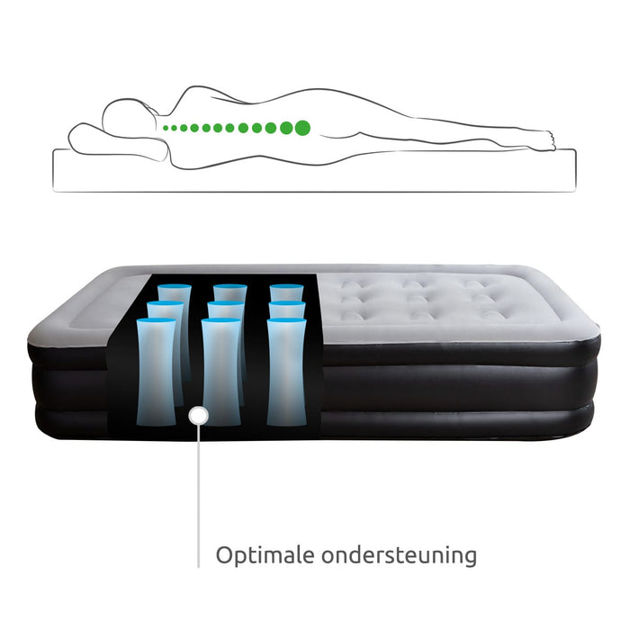 BluMill eenpersoons opblaasbaar luchtbed met air-cell technologie