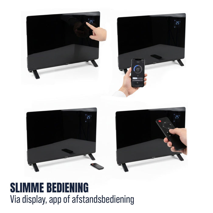 BluMill Elektrische Convectorkachel - Glazen Design Paneelheater