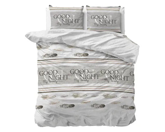 Veren dekbedovertrek met good night logo