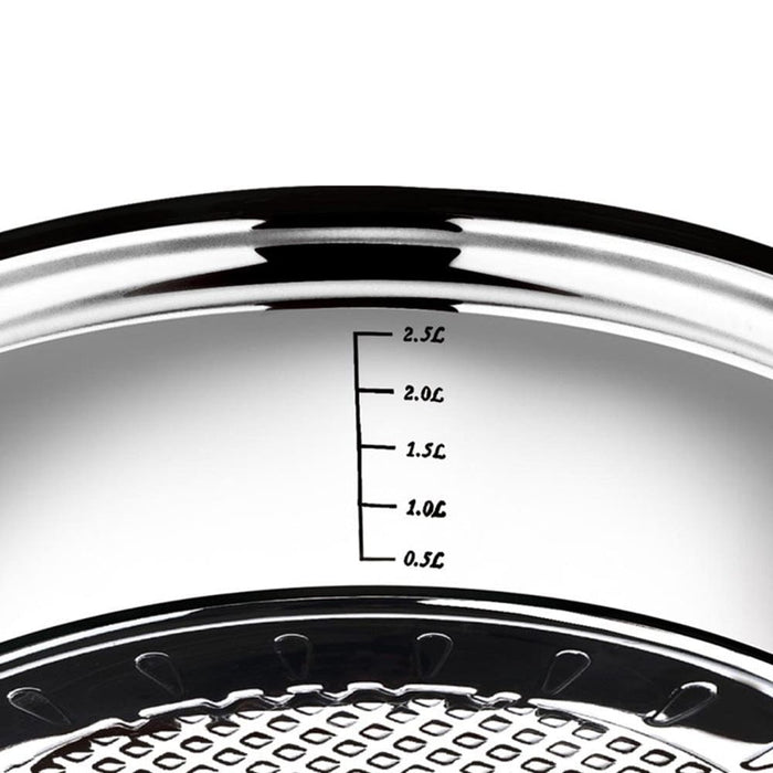 HomeVero 12-delige zilveren RVS-pannenset