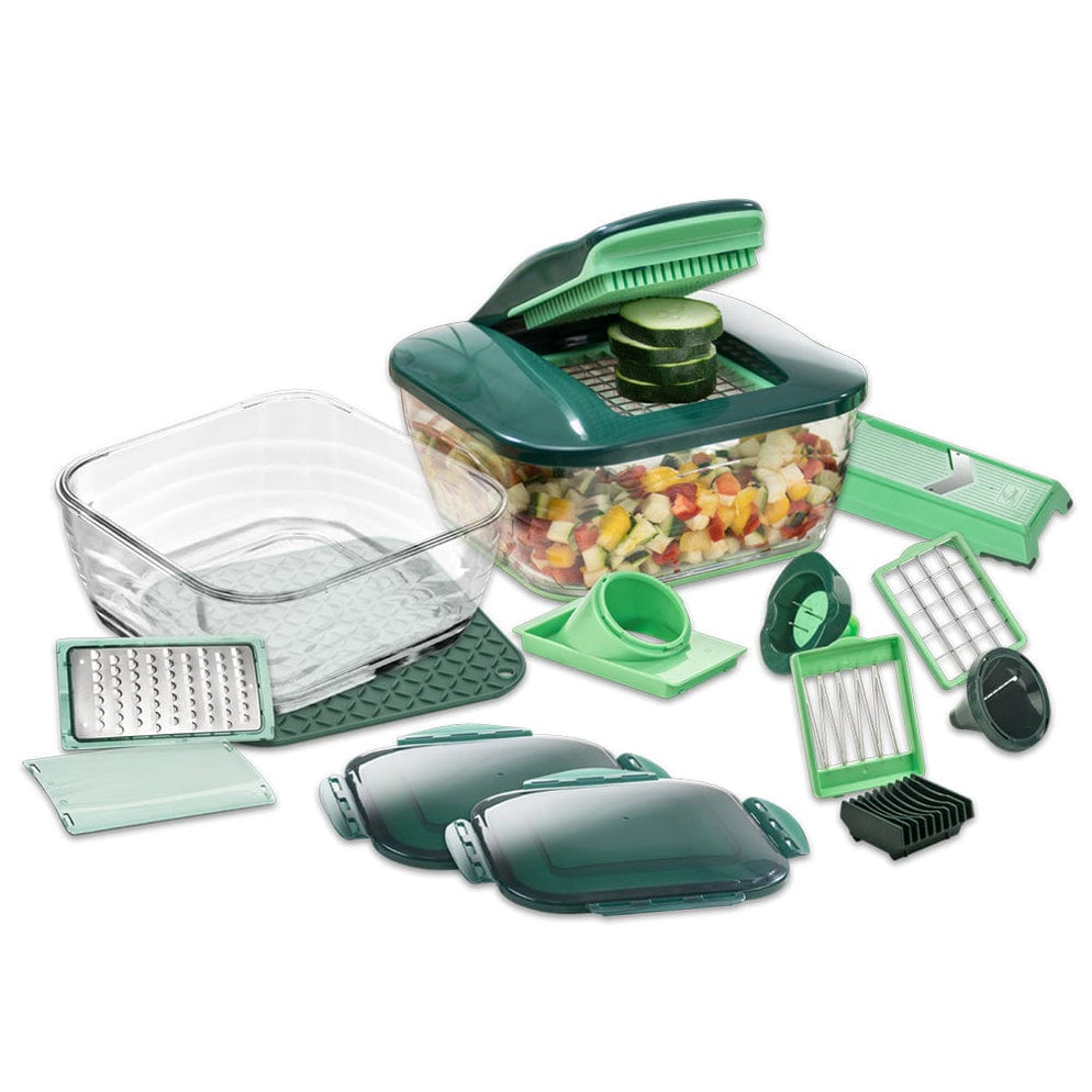 Nicer Dicer Chef Professional - Essoreuse à Salade 5,2 L Avec Passoire Et Couvercle - Set 4 Pièces Sans électricité - 10