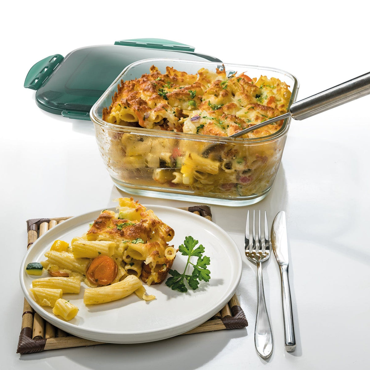 Plat à four en verre Nicer Dicer Chef 2,8 L