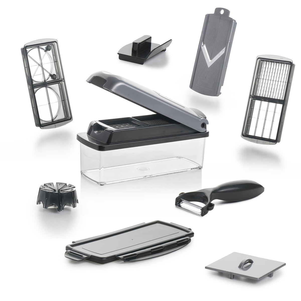 Nicer Dicer Plus grijs 12-delige groentesnijder