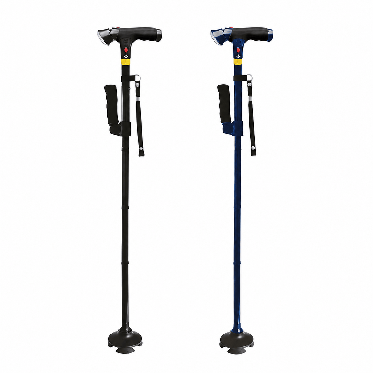 DR-HO'S Get Up & Go set van 2 wandelstokken blauw + zwart