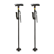 DR-HO'S Get Up & Go Wandelstok - Opvouwbaar, met LED-verlichting en alarm