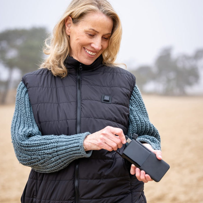 Vitadora verwarmde bodywarmer voor dames en heren met powerbank