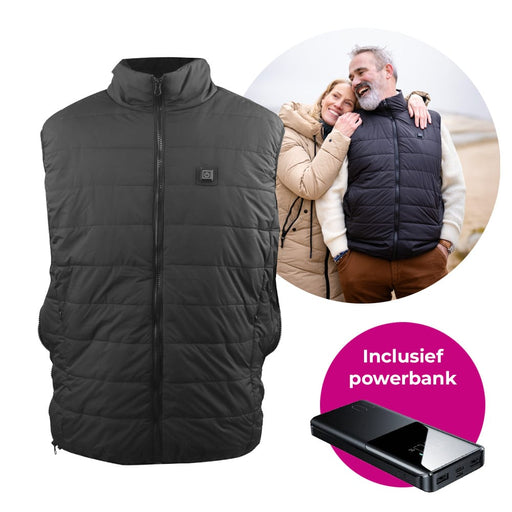 Vitadora verwarmde bodywarmer voor dames en heren met powerbank